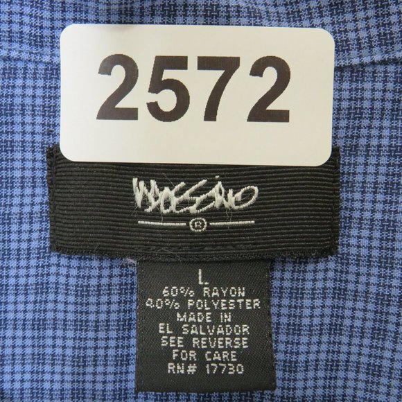 Mossimo* Men's Short Sleeve Button Down Straight Hem Chest Pocket‎ Shirt~ Large - Picture 2 of 9